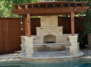 Built in fireplace
