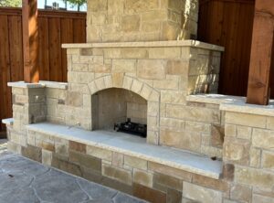 Built in fireplace