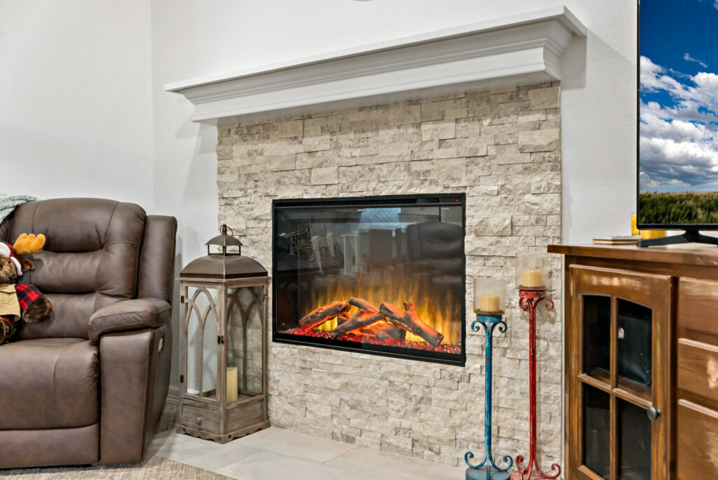 Remodeled fireplace
