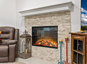 Remodeled fireplace